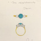Azure Dreams Custom Ring
