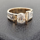 Custom 14K 1.80ct Two-Tone Wide Diamond Ring