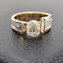 Custom 14K 1.80ct Two-Tone Wide Diamond Ring
