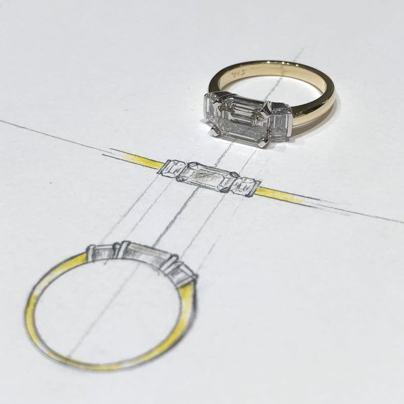 1.54 Emerald Shimmer Custom Ring