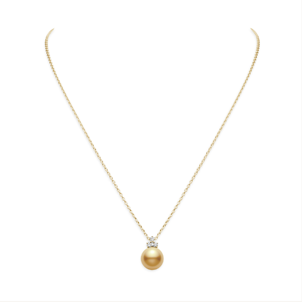Mikimoto Golden South Sea Pearl Necklace in Yellow Gold