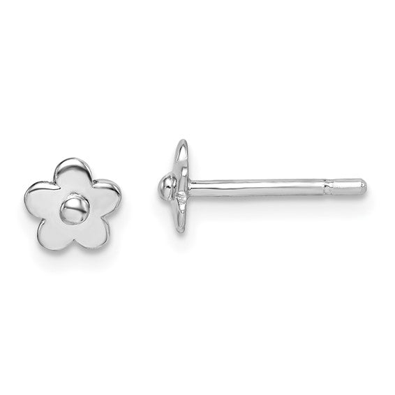 Sterling Silver Flower Children's Post Earrings