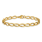 Steel Yellow IP Plated 8" Elongated Curb Bracelet
