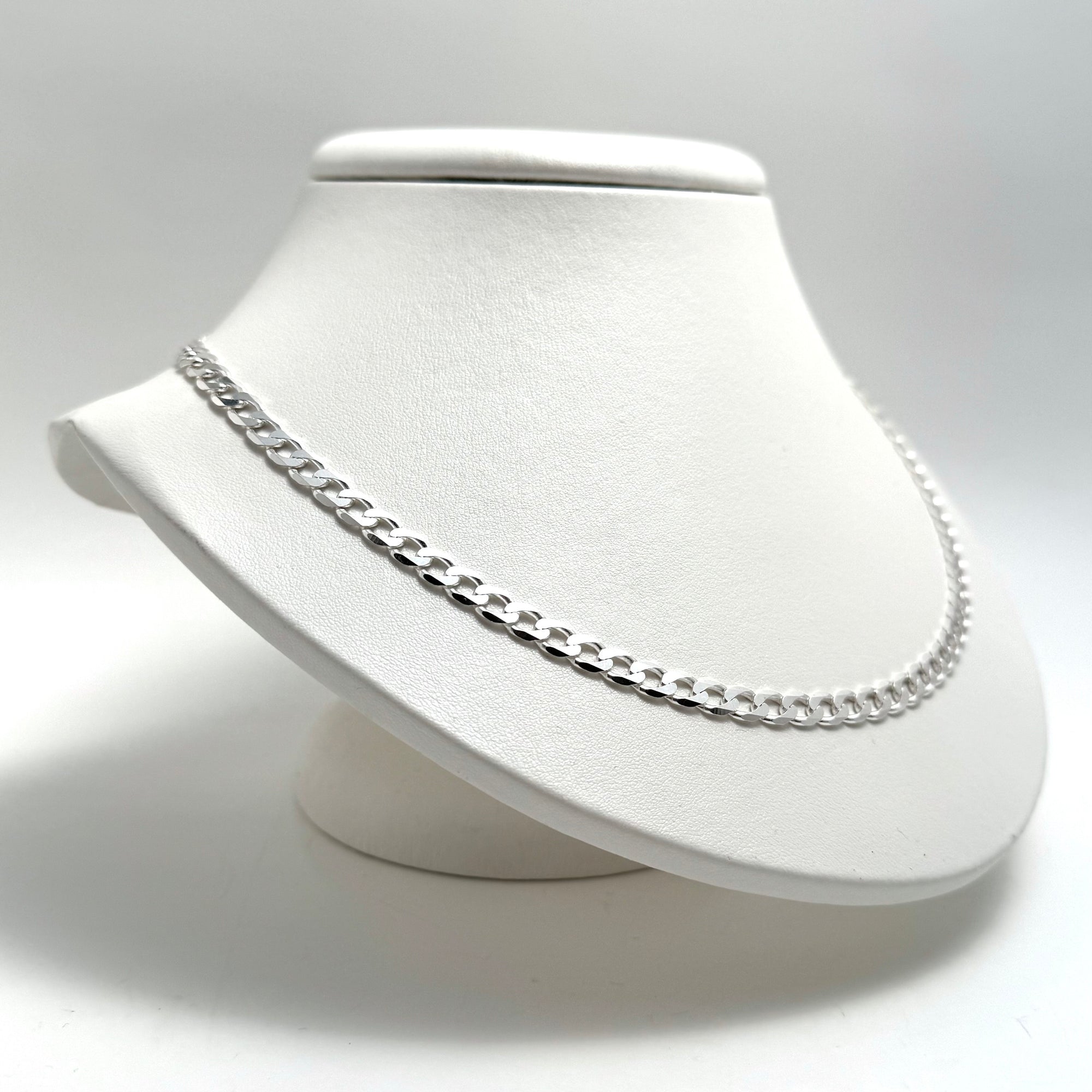 Silver 20 Inch Solid 6.1mm Open Link Necklace