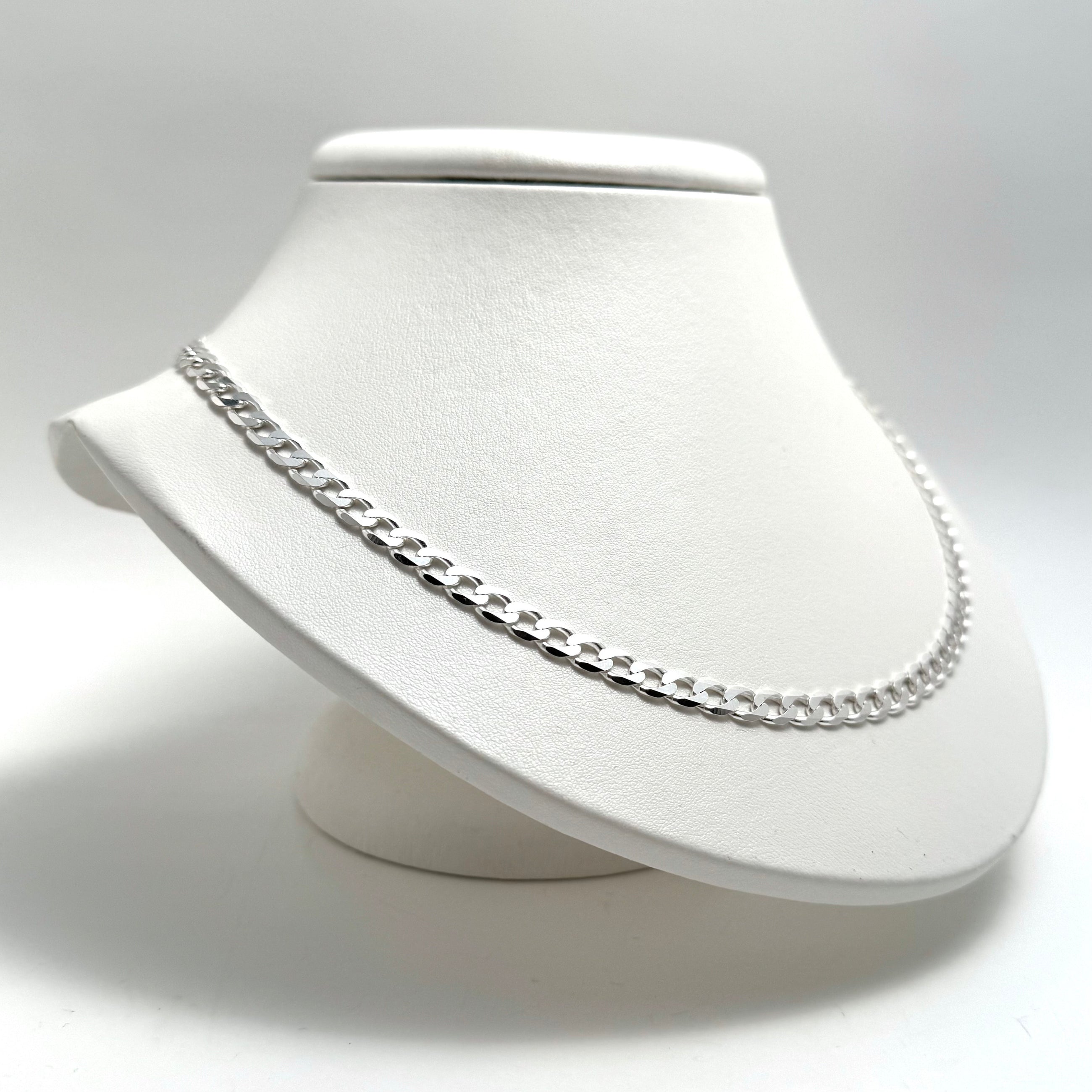 Silver 20 Inch Solid 6.1mm Open Link Necklace