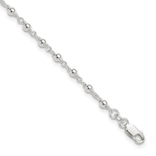 Sterling Silver Beaded Anklet