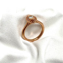 10K Rose Gold 0.23ct Diamond Ladies Ring Size 7