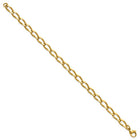 Steel Yellow IP Plated 8" Elongated Curb Bracelet