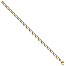 Steel Yellow IP Plated 8" Elongated Curb Bracelet