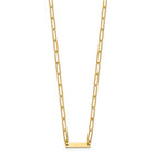 Sterling Silver Gold-Plated Polished Bar Necklace
