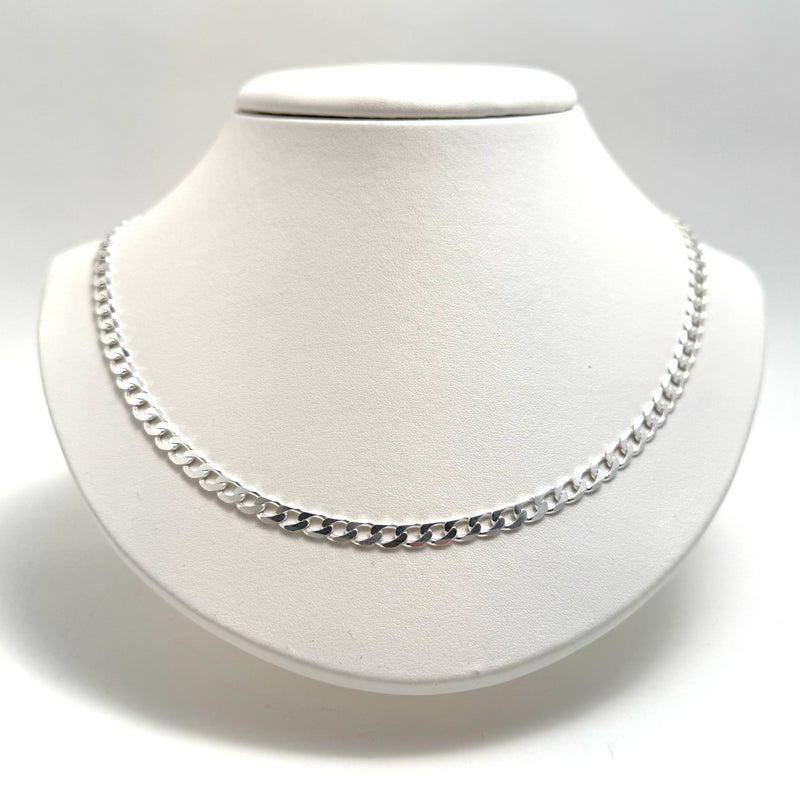 Silver 20 Inch Solid 6.1mm Open Link Necklace