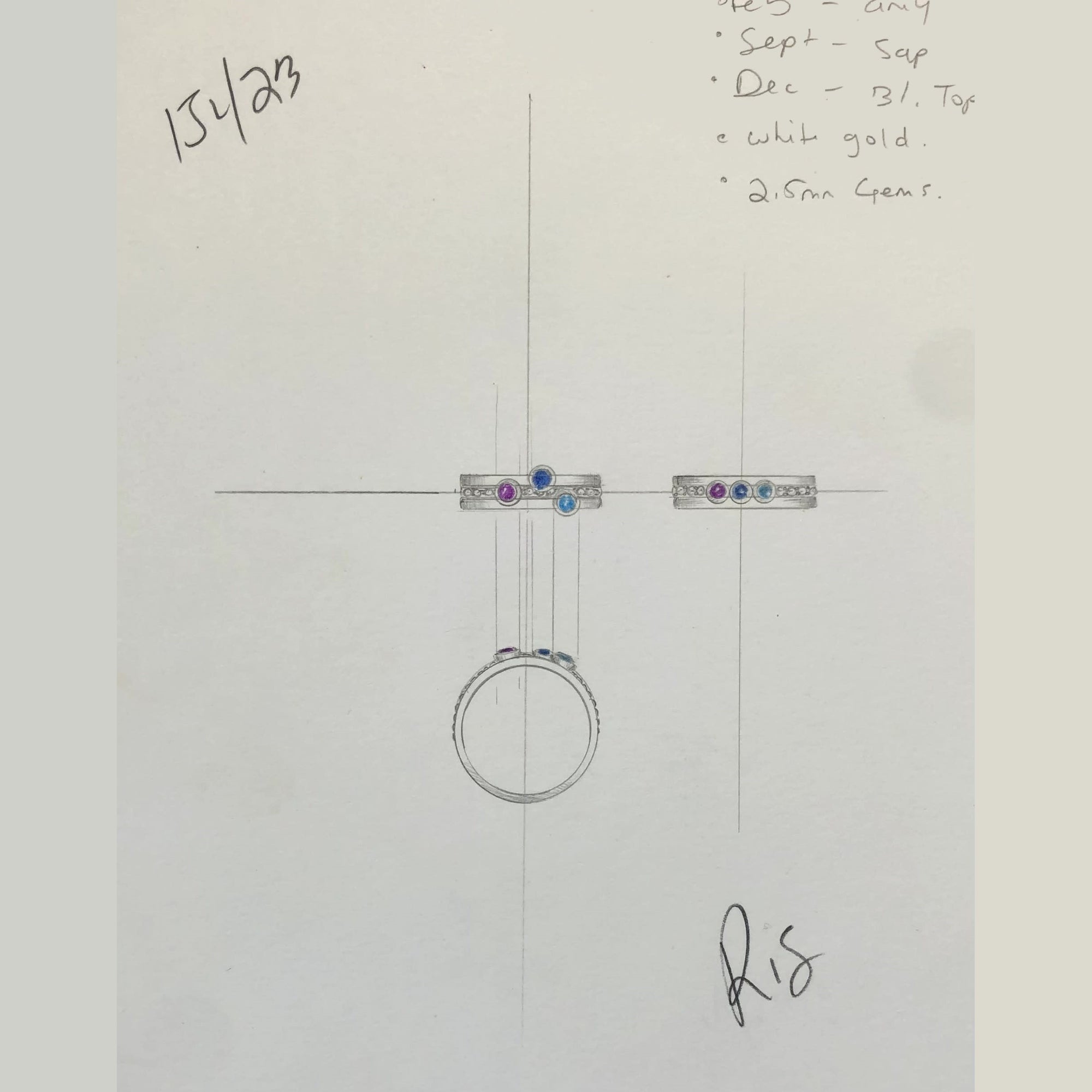 Family First "Feb/Sep/Dec" Custom Ring