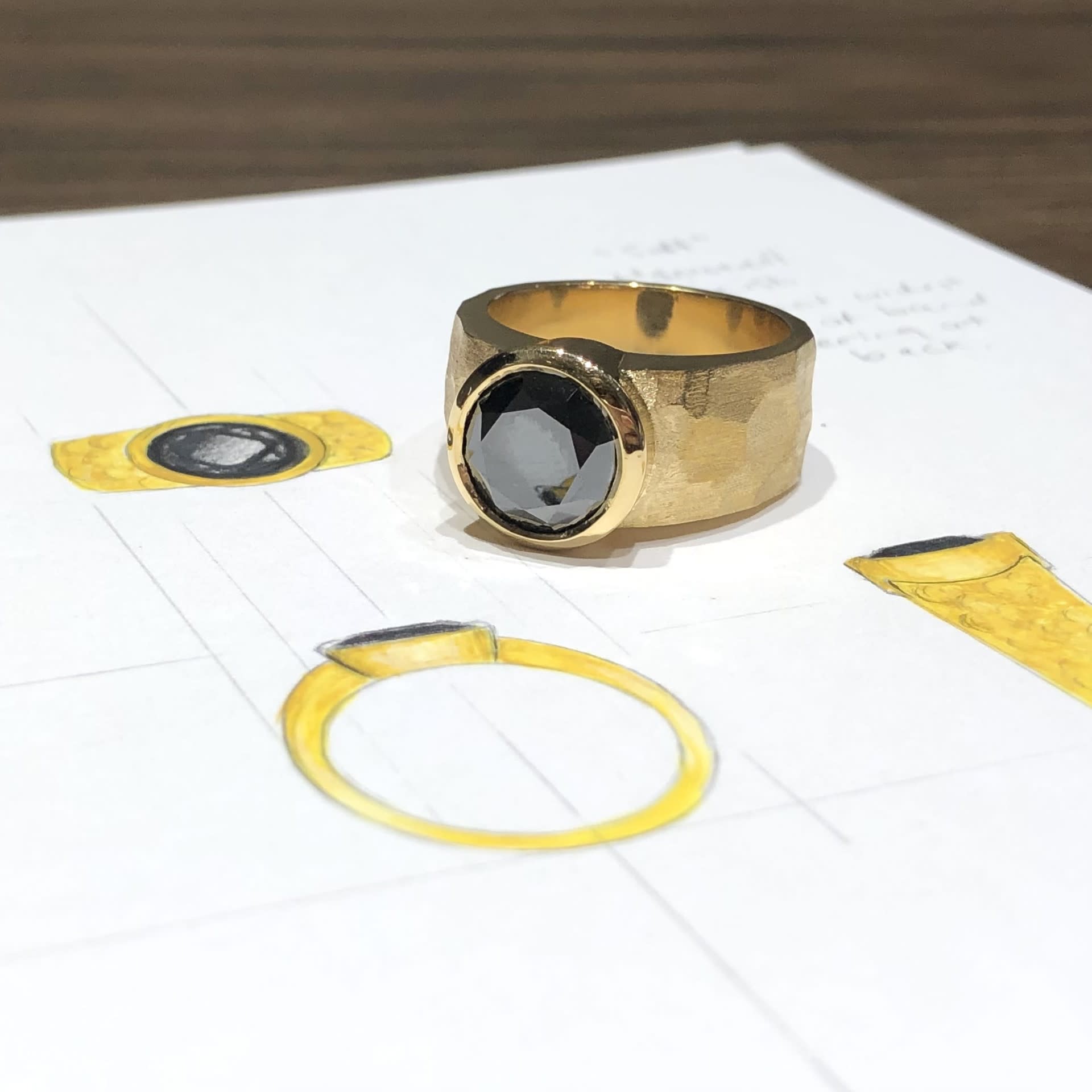 4.94 Golden Noir Custom Ring