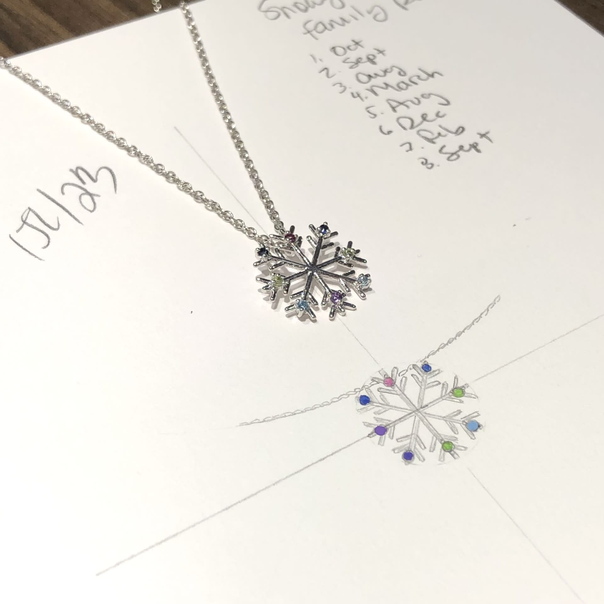 Family Snowflake Custom Necklace