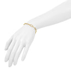 Silver Goldtone 7.5" Oval Fancy Link Bracelet