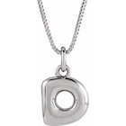 Sterling Silver Initial Bubble 18 Inch Necklace