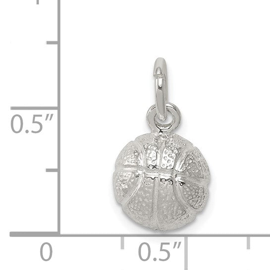 Sterling Silver Basketball Charm