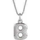 Sterling Silver Initial Bubble 18 Inch Necklace