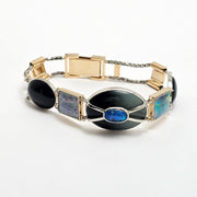Custom 14K Two-Tone Gold Multi-Stone Bracelet Mount