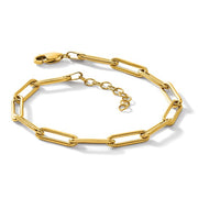 14K Gold Filled 6.5" Paperclip 4.10mm Bracelet with Extender