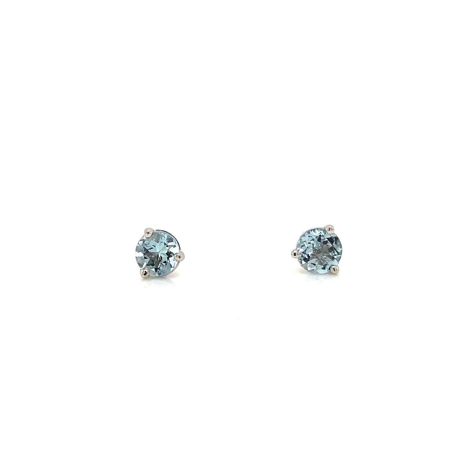 10KW Aquamarine Stud Earrings