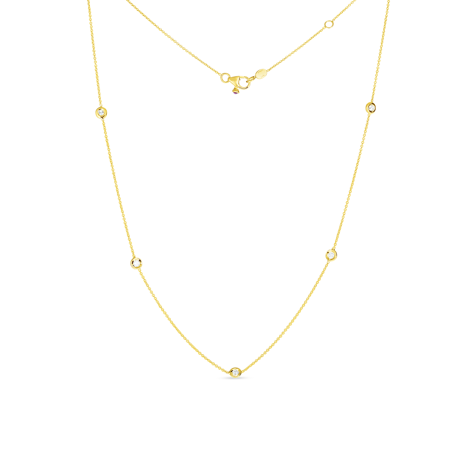 Roberto Coin 18KY Diamonds By The Inch Necklace