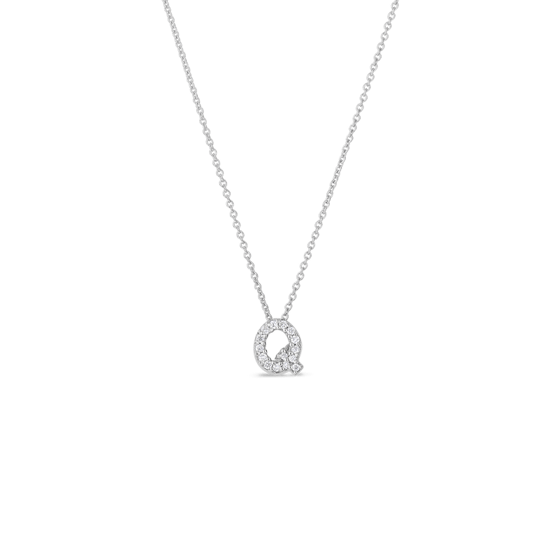 Roberto Coin 18K Diamond Love Letter Necklace "Q"