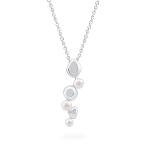 Birks Pebble Silver Drop Necklace