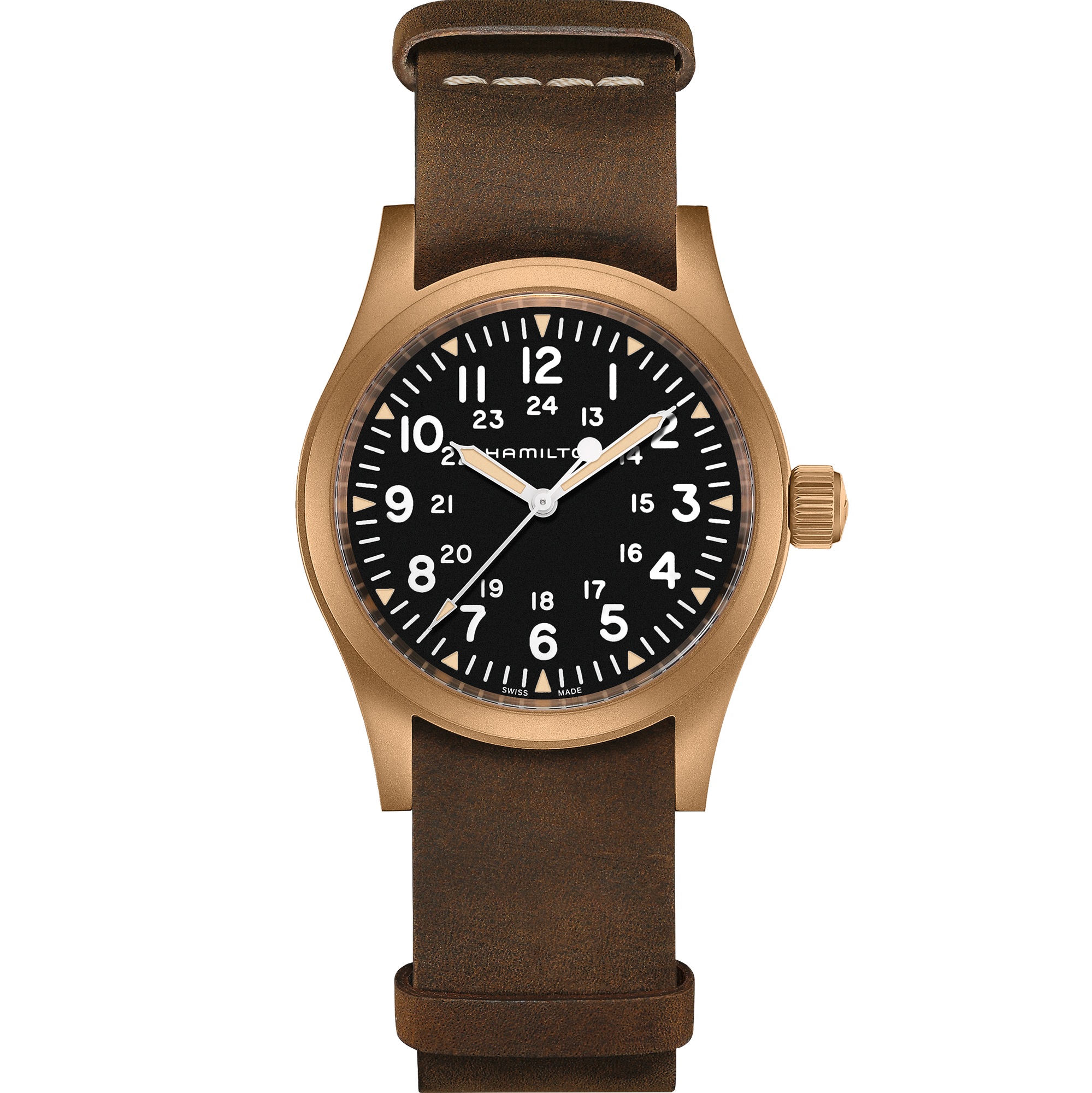 Hamilton Khaki Field Bronze Mechanical, model #H69459530, at IJL Since 1937