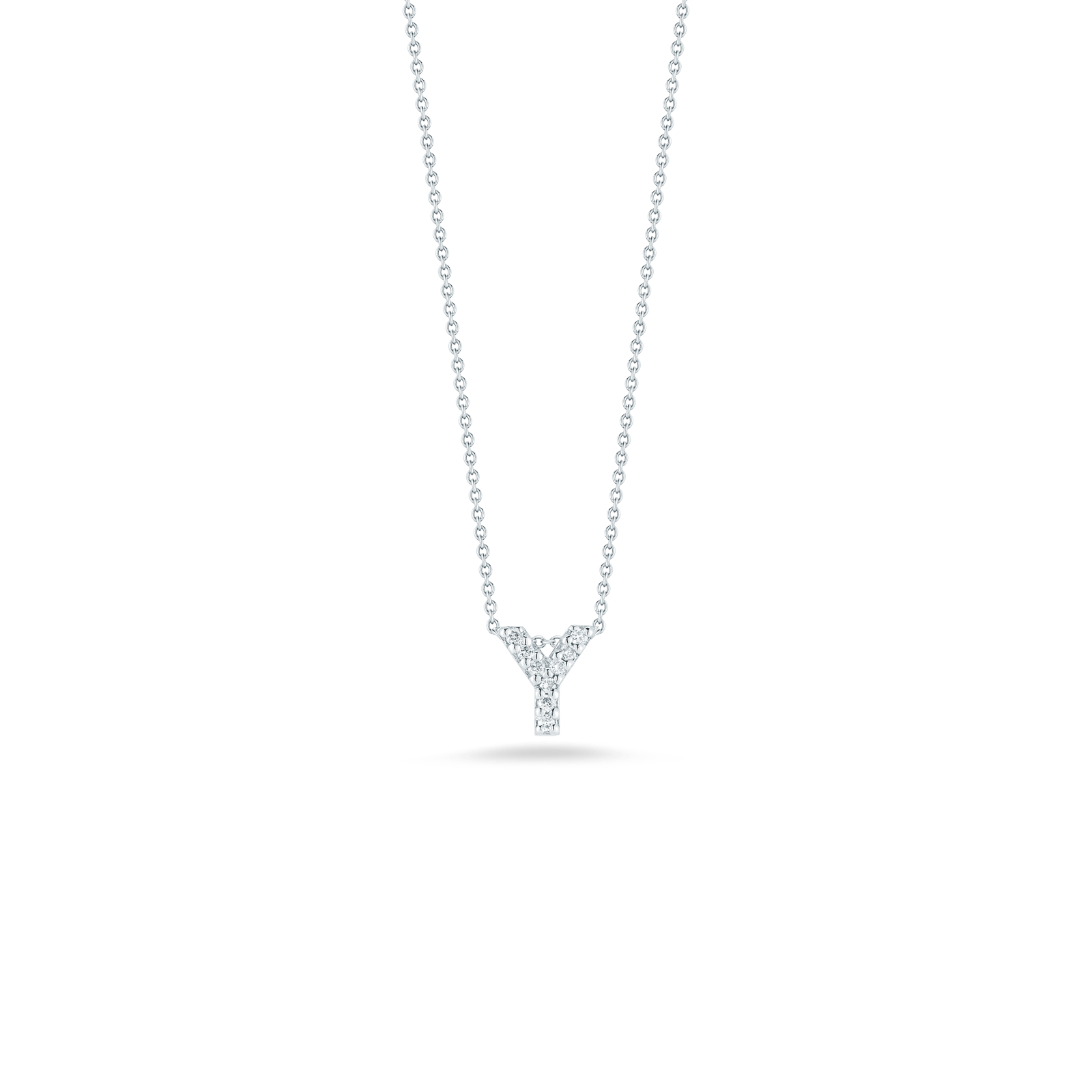 Roberto Coin Diamond Love Letter Necklace "Y"