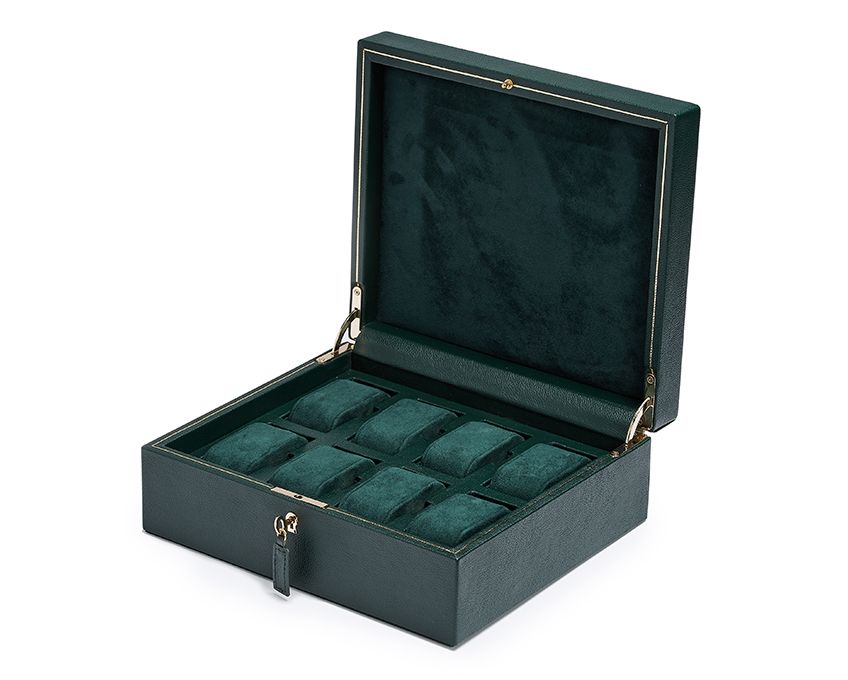 WOLF British Racing Green 8pc Watch Box