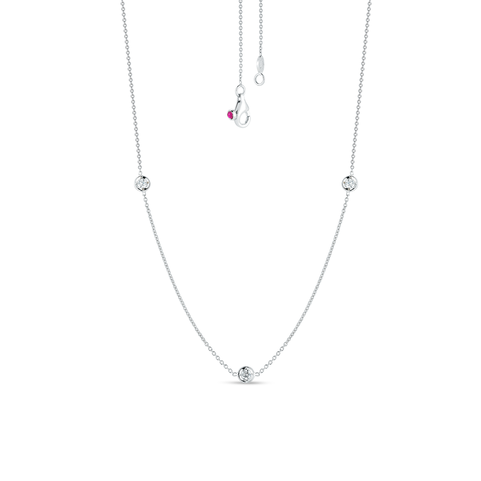 Roberto Coin 18KW Diamonds By The Inch Necklace