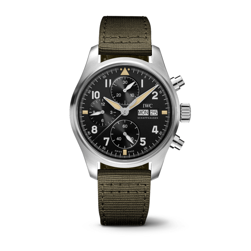 IWC Schaffhausen Pilot's Watch Chronograph Spitfire, model #IW387901, at IJL Since 1937