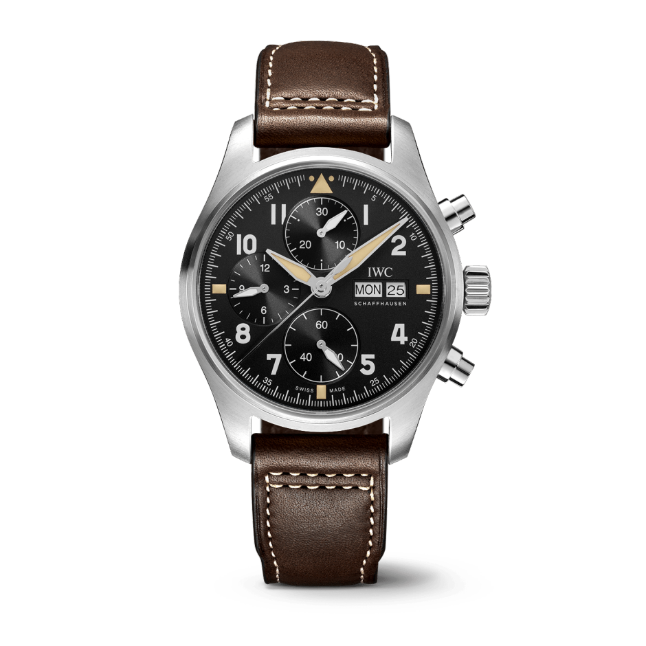 IWC Schaffhausen Pilot's Watch Chronograph Spitfire, model #IW387903, at IJL Since 1937
