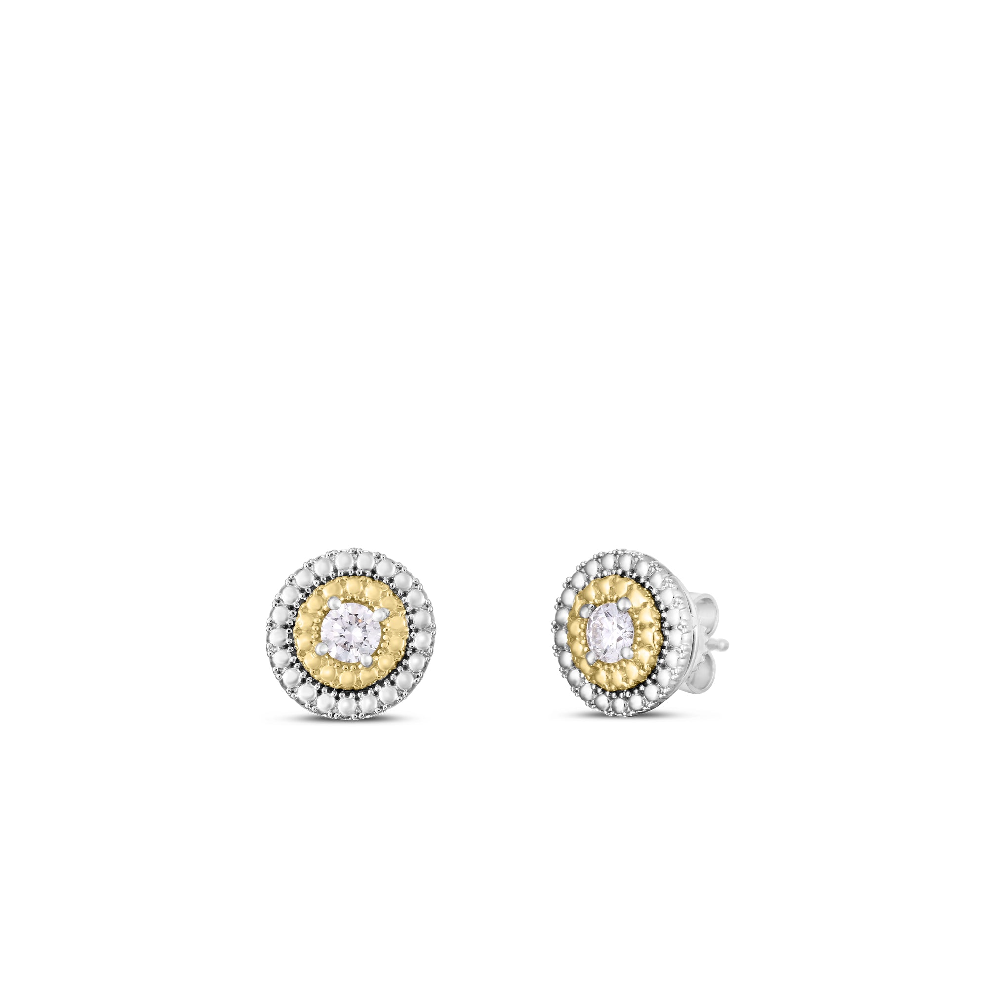 Roberto Coin 18K Siena Large Dot Diamond Ear