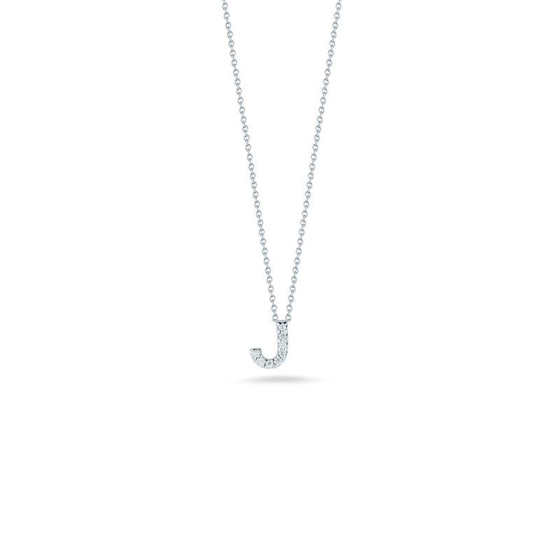 Roberto Coin 18K Diamond Love Letter Necklace "J"