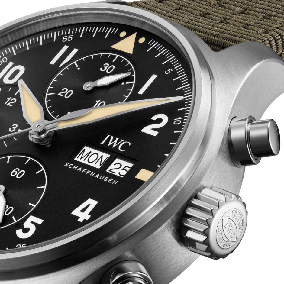 IWC Schaffhausen Pilot's Watch Chronograph Spitfire, model #IW387901, at IJL Since 1937
