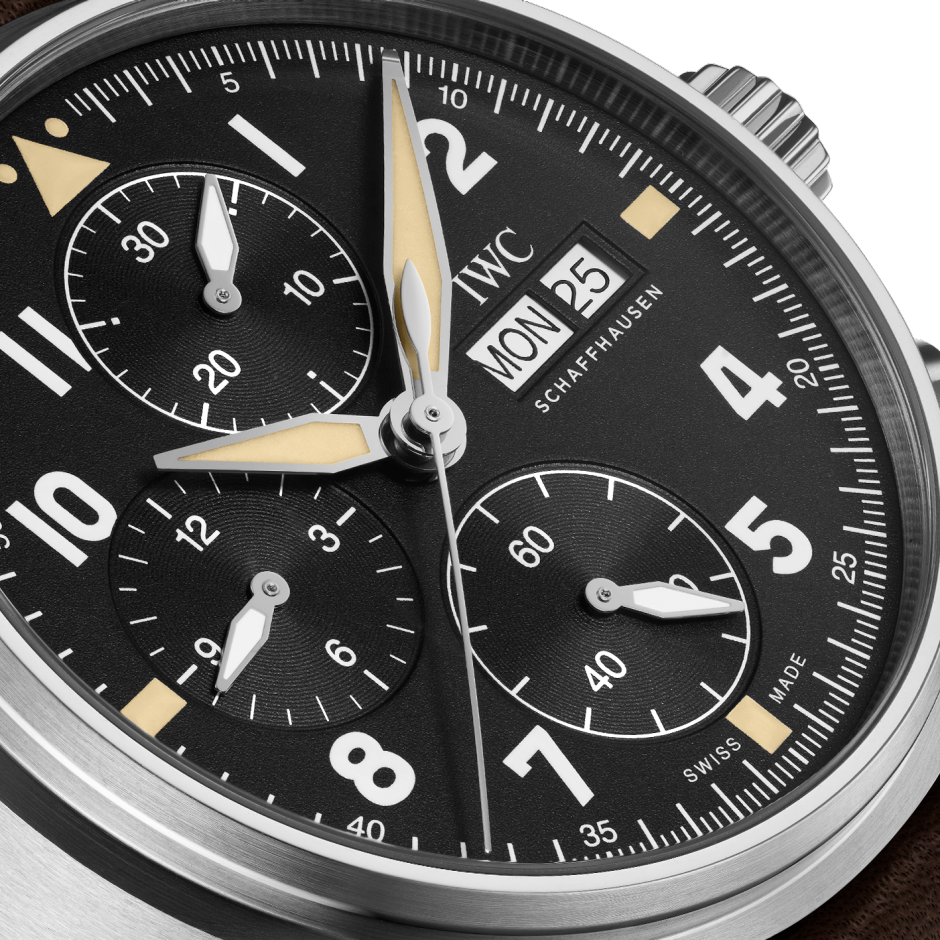 IWC Schaffhausen Pilot's Watch Chronograph Spitfire, model #IW387903, at IJL Since 1937