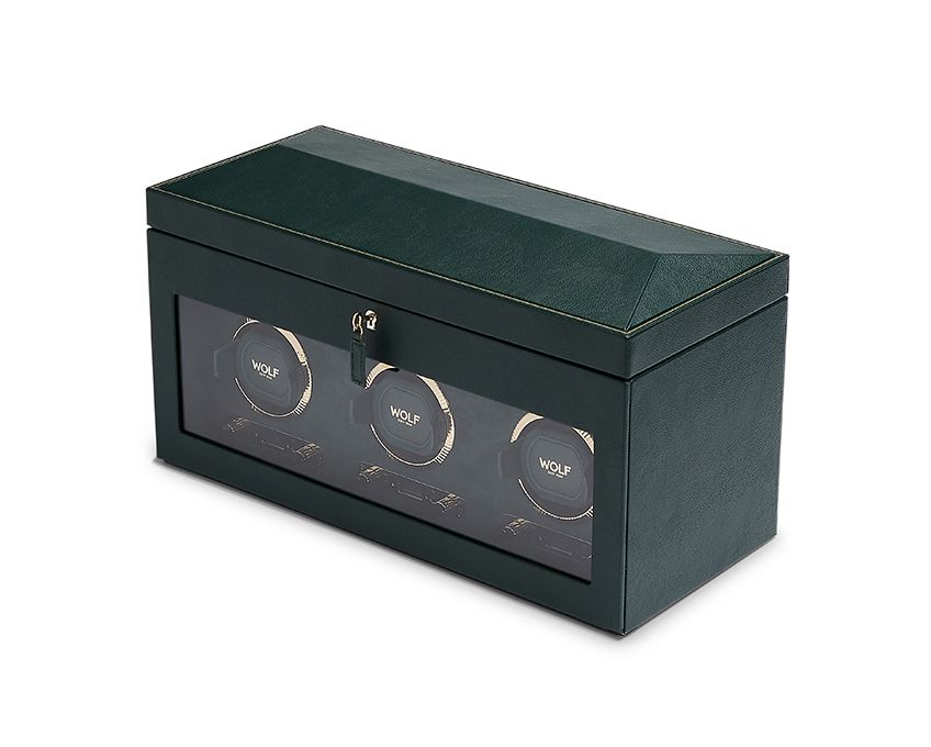 WOLF British Racing Green Triple Watch Winder