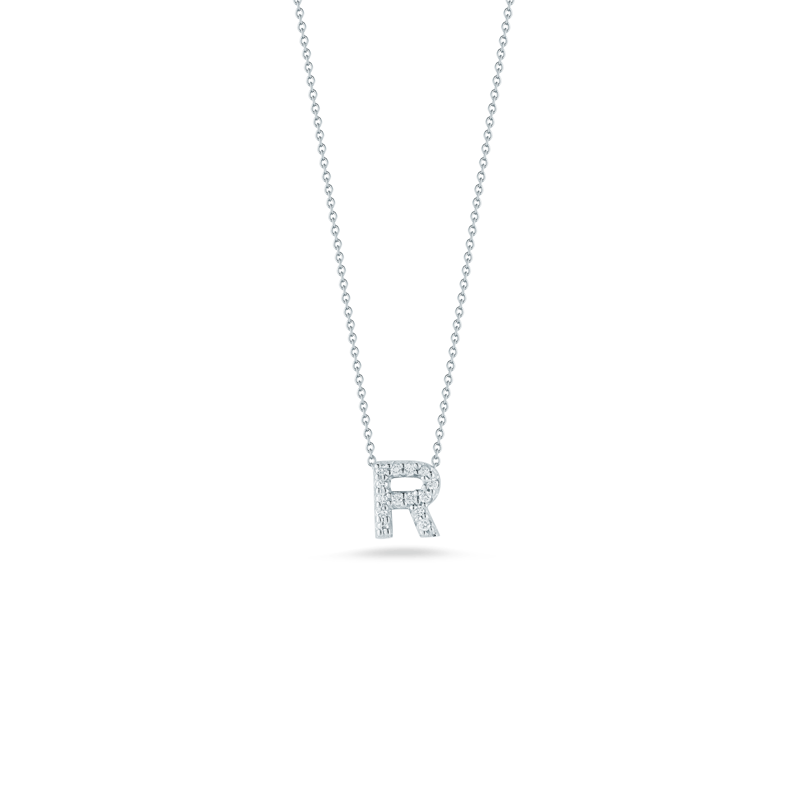 Roberto Coin 18K Diamond Love Letter Necklace "R"