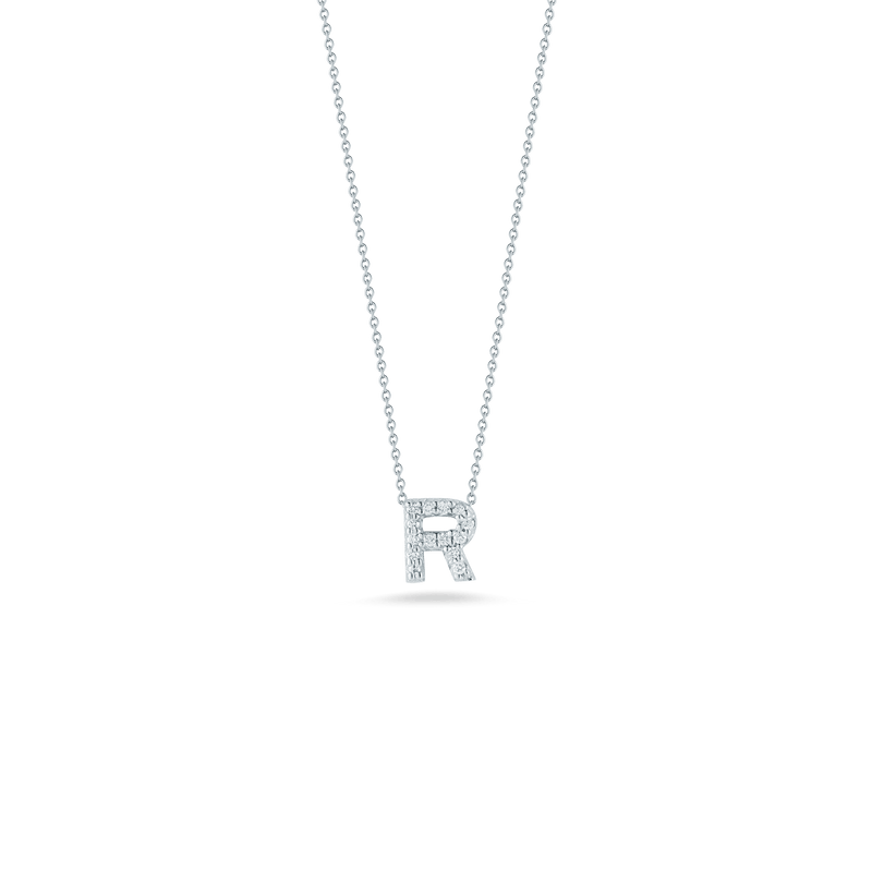 Roberto Coin 18K Diamond Love Letter Necklace "R"
