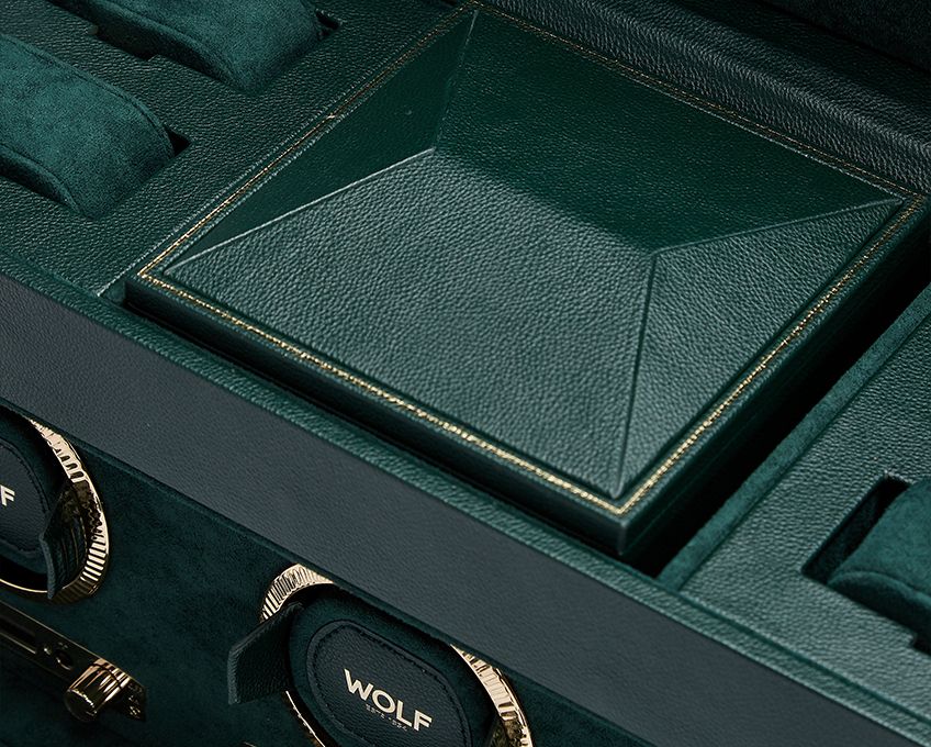 WOLF British Racing Green Triple Watch Winder