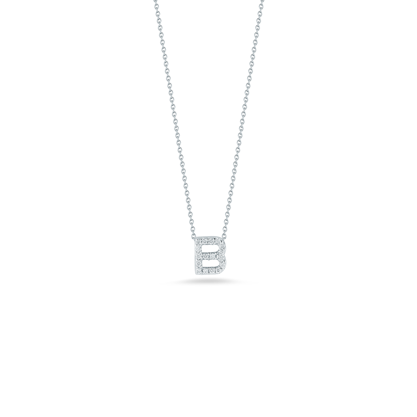 Roberto Coin 18K Diamond Love Letter Necklace "B"