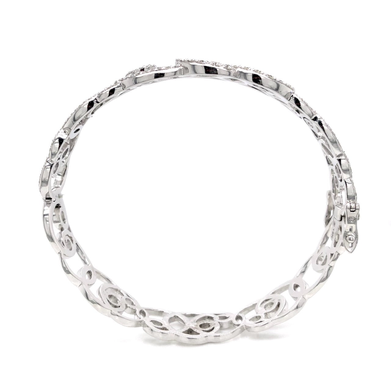 14KW Diamond Circle Bracelet 3.77ctw