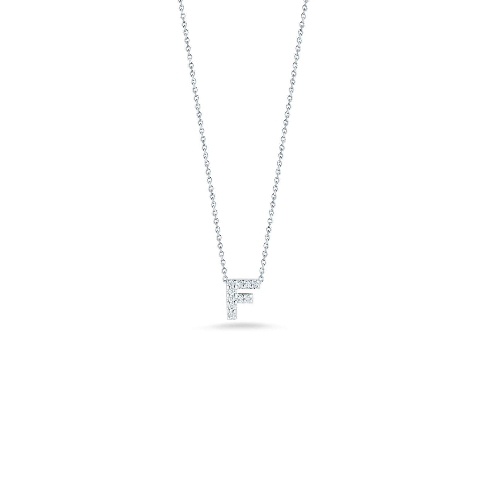 Roberto Coin 18K Diamond Love Letter Necklace "F"
