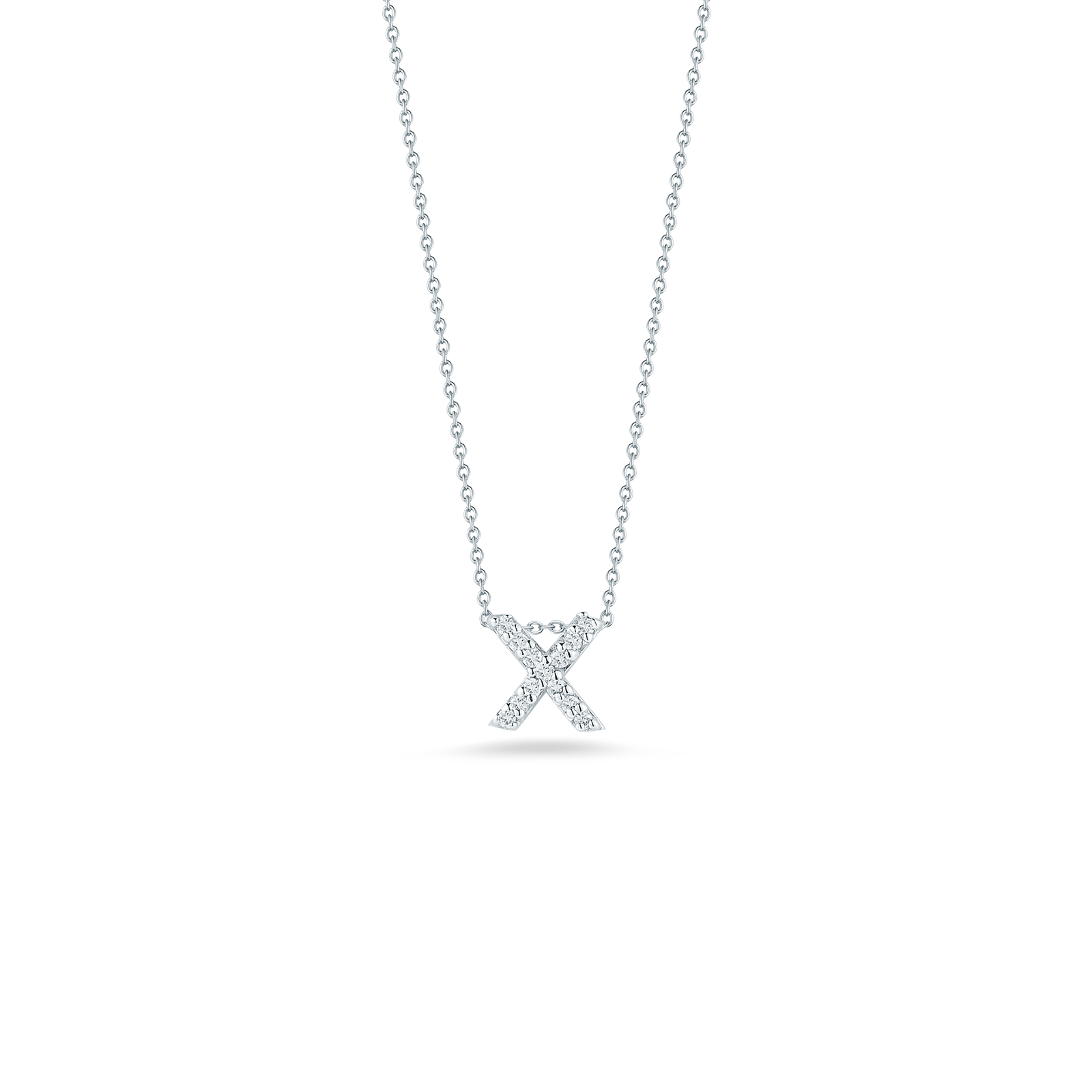 Roberto Coin Diamond Love Letter Necklace "X"
