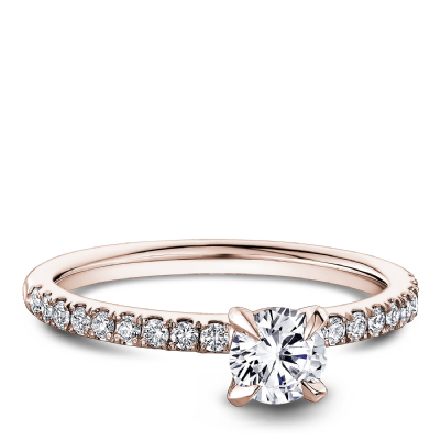 One Love Diamond Engagement Ring In 14K Rose Gold