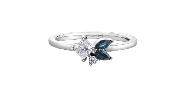 14KW Sapphire & Diamond Ring