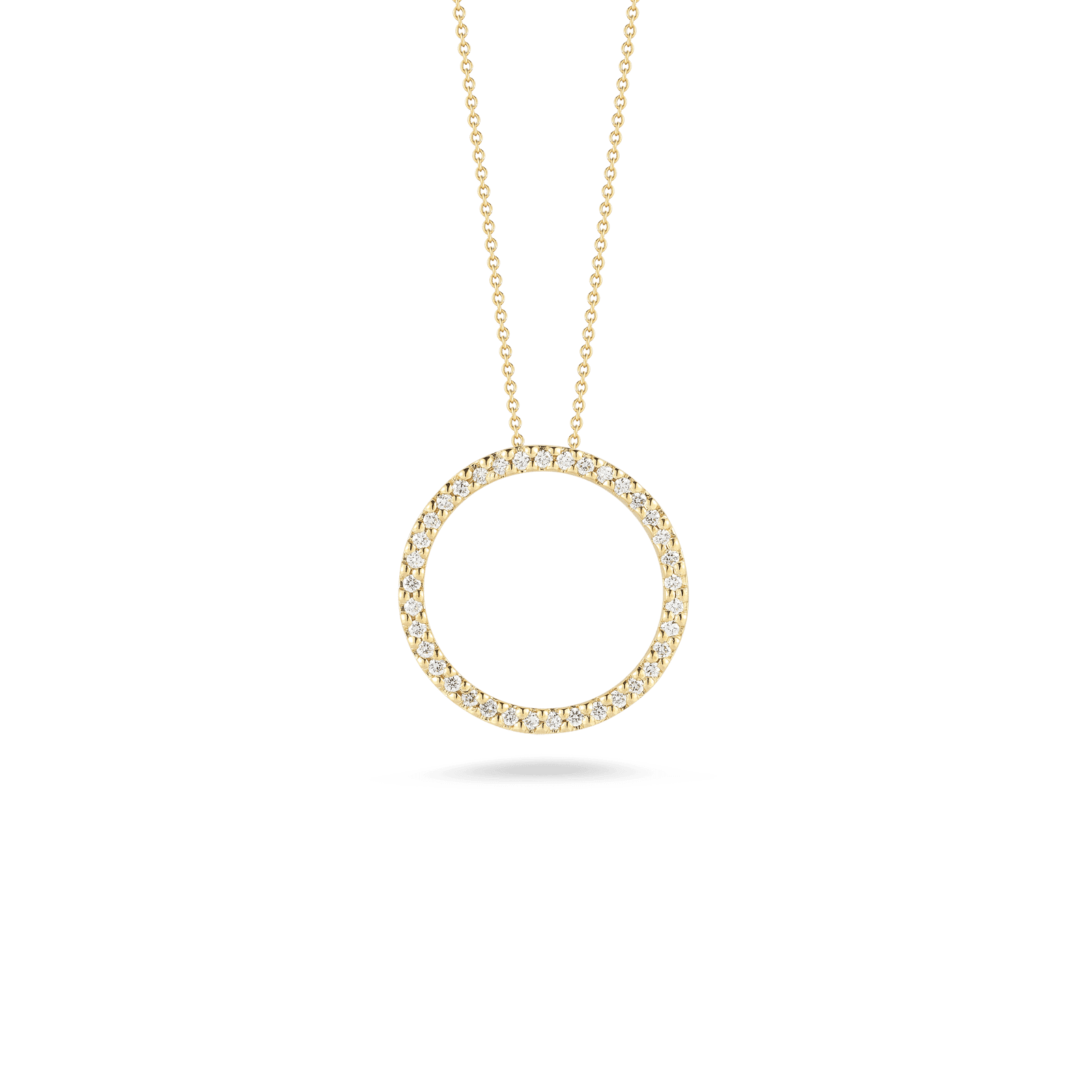 Roberto Coin 18KY Diamond Circle Pendant