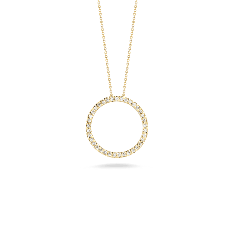 Roberto Coin 18KY Diamond Circle Pendant